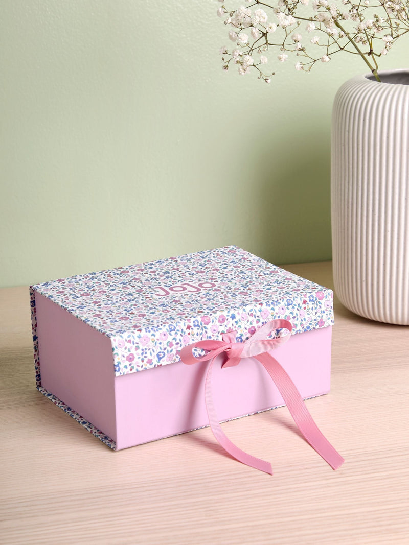 Small Floral Print Cardboard Gift Box 19.5 x 14.5 x 9 cm