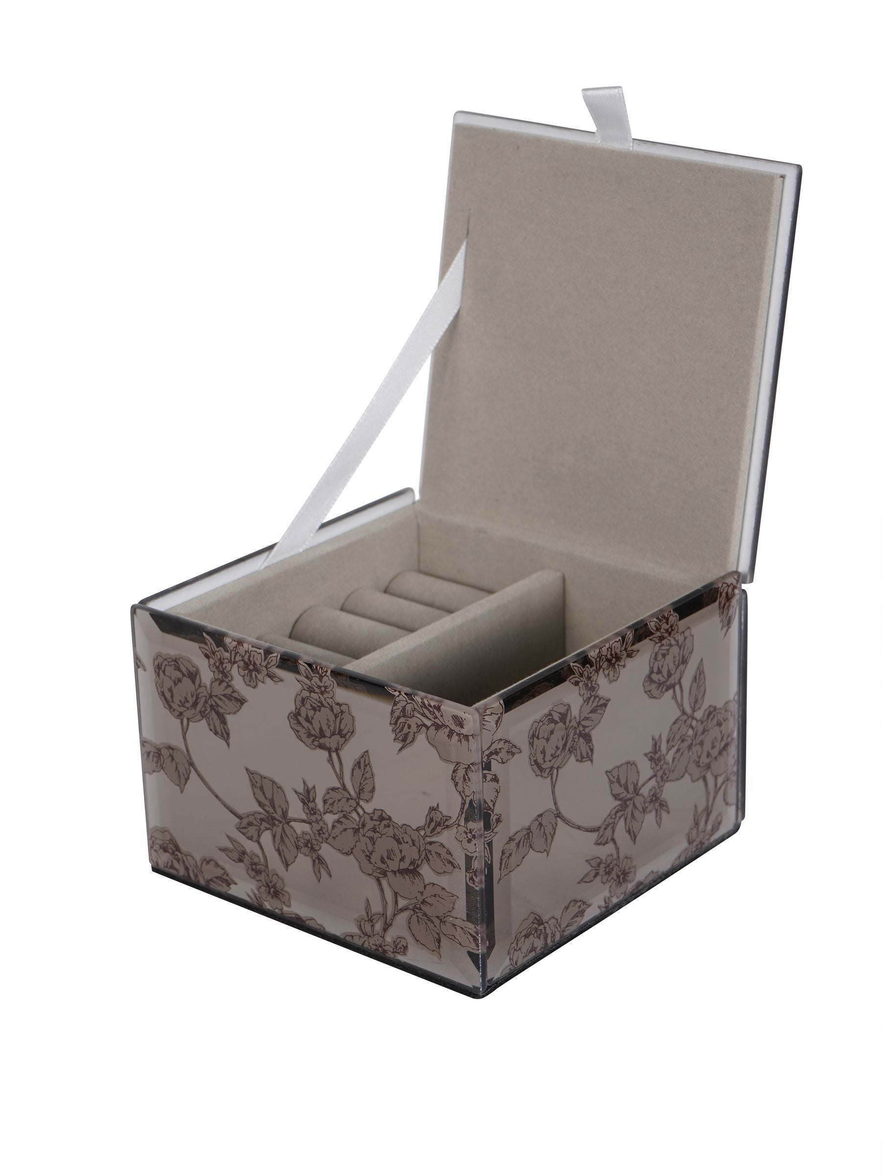 Laura Ashley Pollington Roses mirrored printed jewellery box, UK version