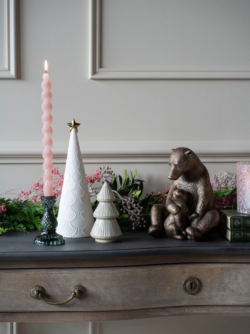 Laura Ashley bronze bear with cub ornament 22.5cm high, UK version