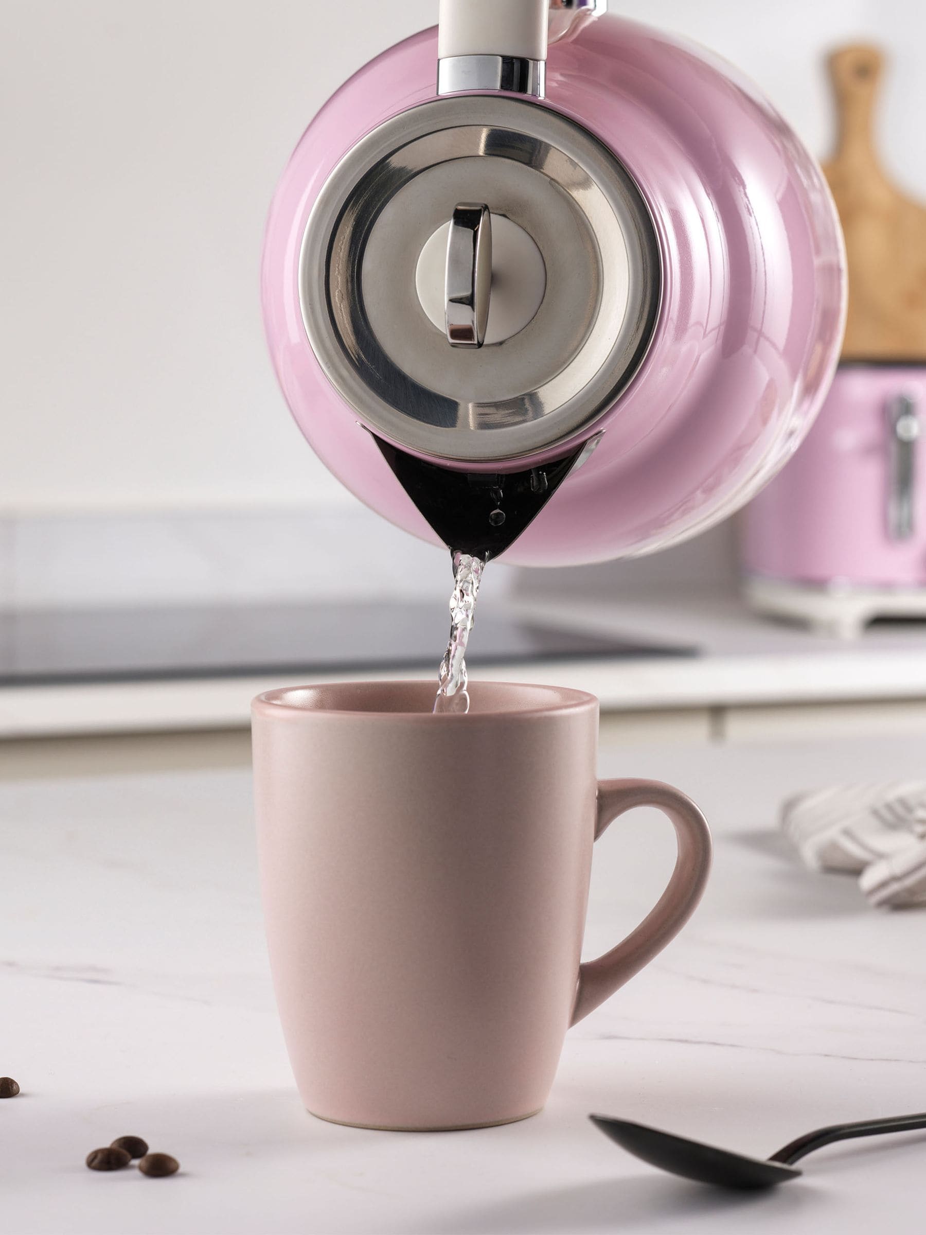 Salter Pink Retro Rapid Boil Kettle 1.7L (British brand)