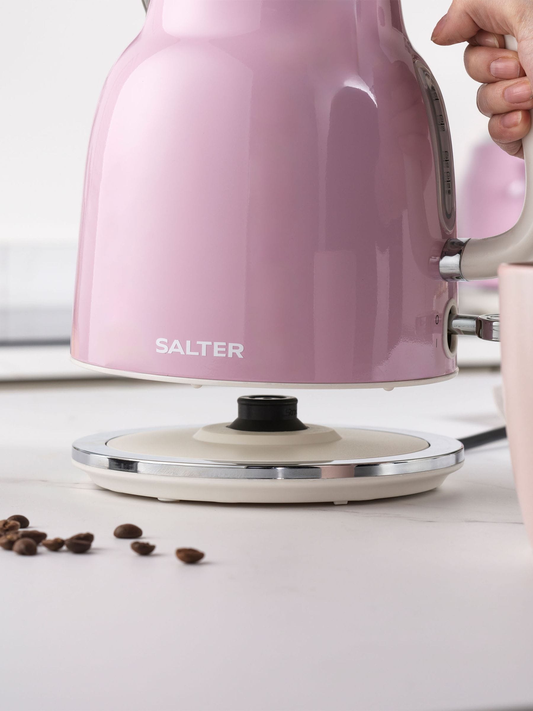 Salter Pink Retro Rapid Boil Kettle 1.7L (British brand)
