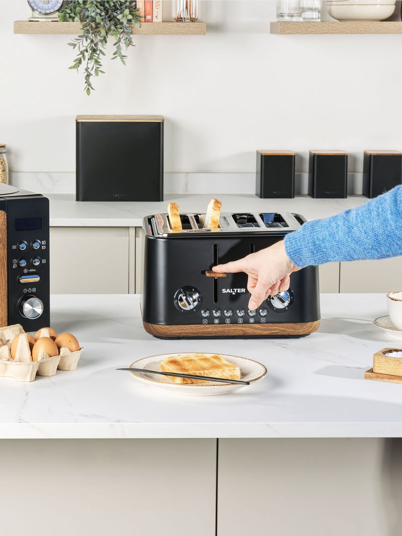 Salter Black Toronto 4 slice toaster (British brand)