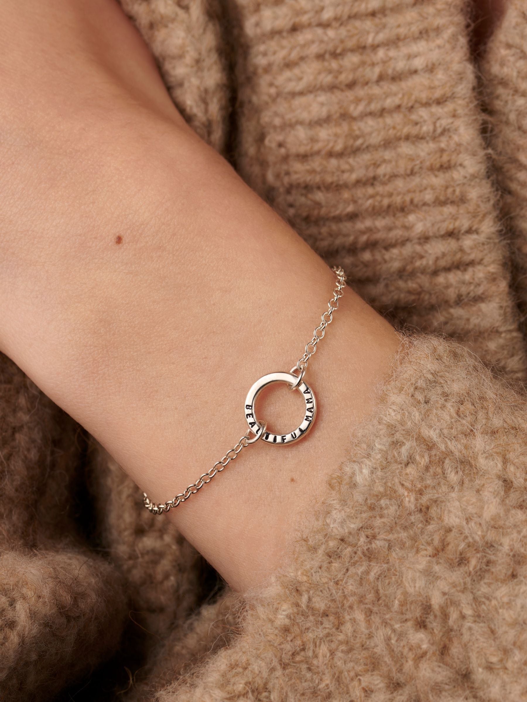 Personalised Mini Message Bracelet by Posh Totty Designs