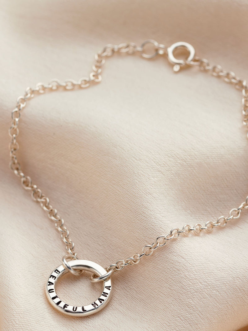 Personalised Mini Message Bracelet by Posh Totty Designs