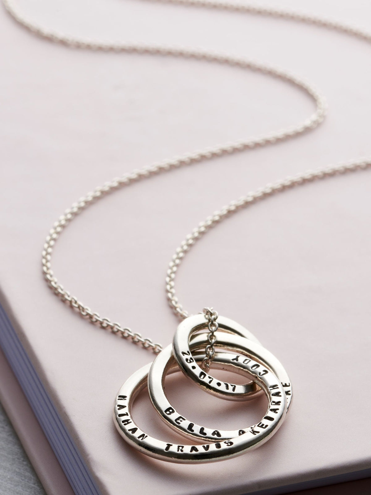 Posh Totty Designs Personalised Russian Ring necklace with 18 inch chain, imported from the UK