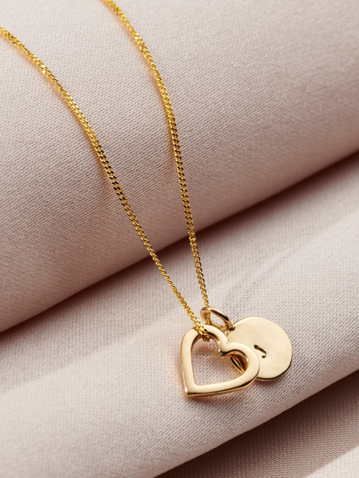 Personalised 9ct Heart And Tag Necklace by Posh Totty Designs