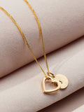 Personalised 9ct Heart And Tag Necklace by Posh Totty Designs