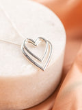 Posh Totty Designs personalised double heart necklace, imported from the UK
