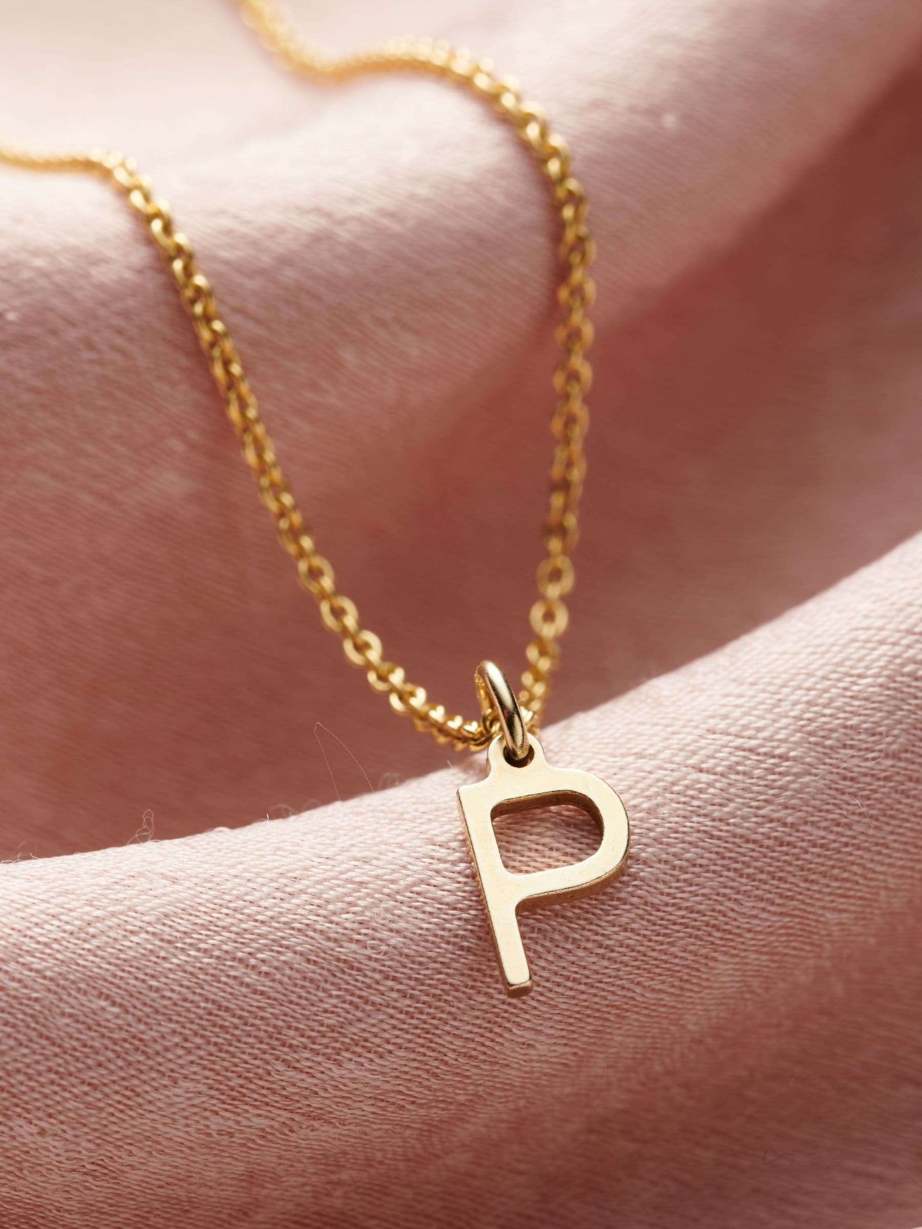 Posh Totty Designs personalised letter necklace, imported from the UK