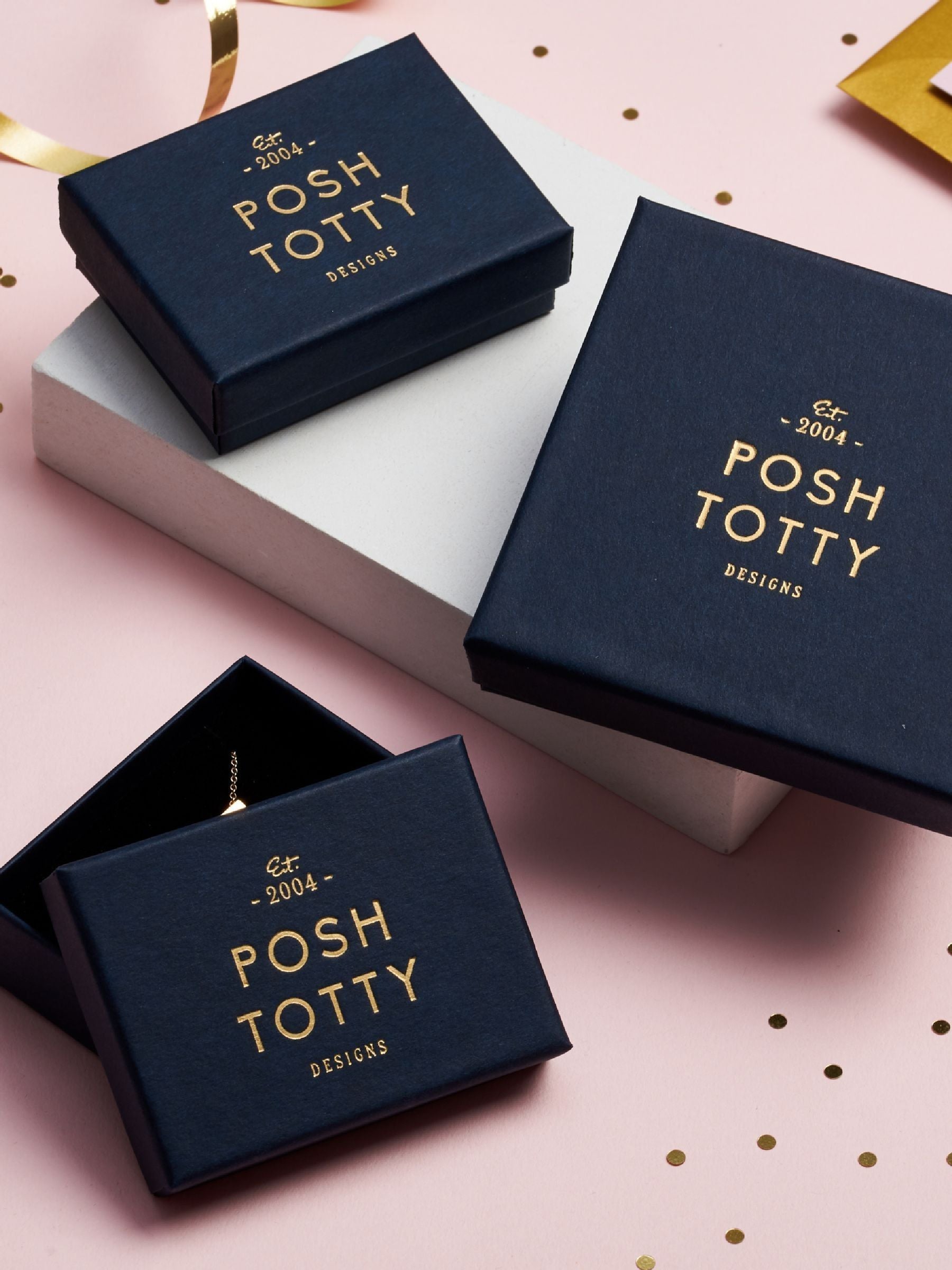Posh Totty Designs personalised letter necklace, imported from the UK