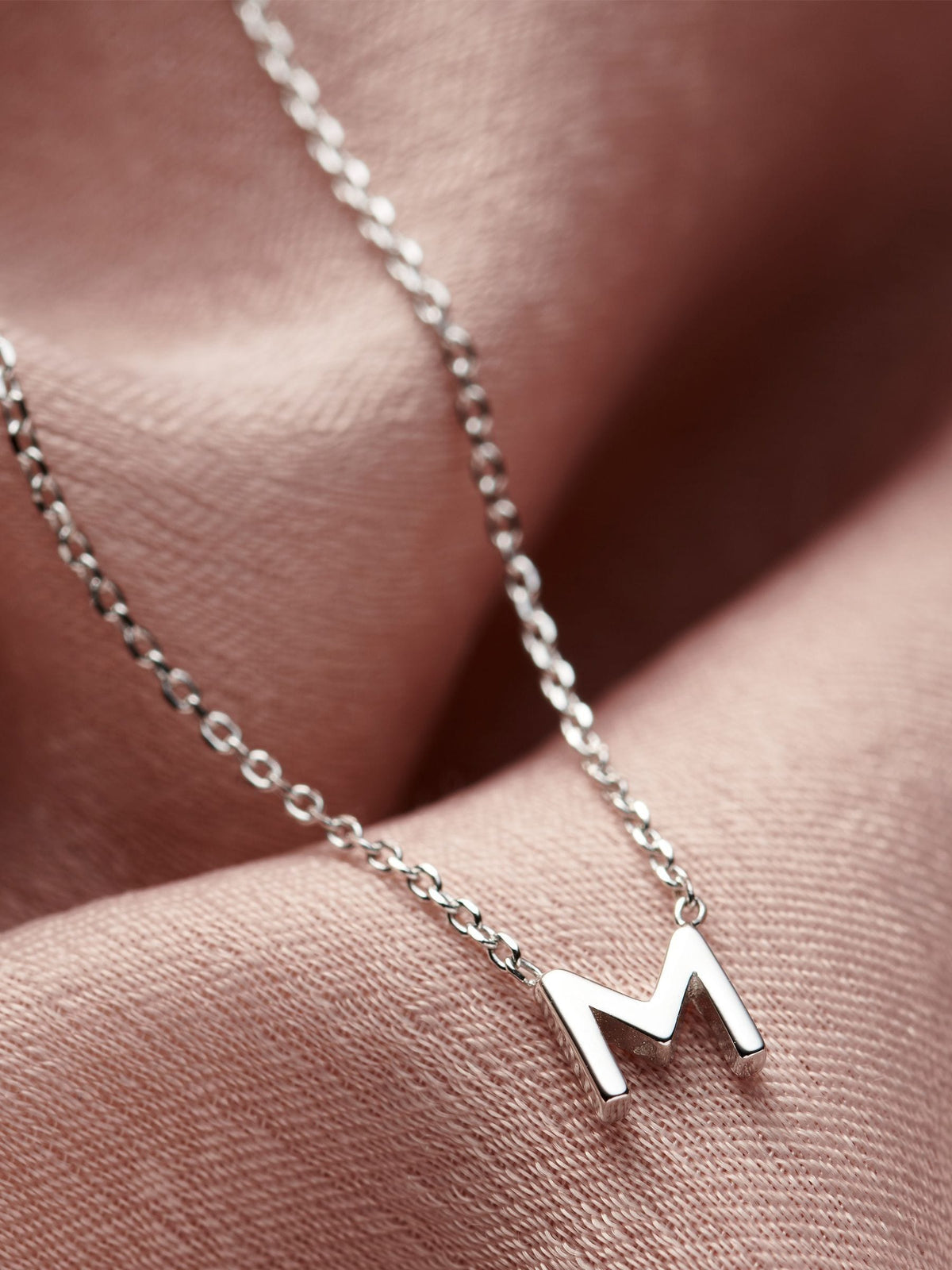 Posh Totty Designs petite initial necklace with adjustable chain, imported from the UK