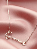 Posh Totty Designs personalised script name necklace, imported from the UK