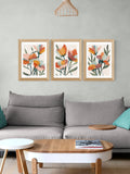 East End Prints oak summer bouquet framed art set - British product