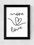 East End Prints Black More Love Framed Art Print