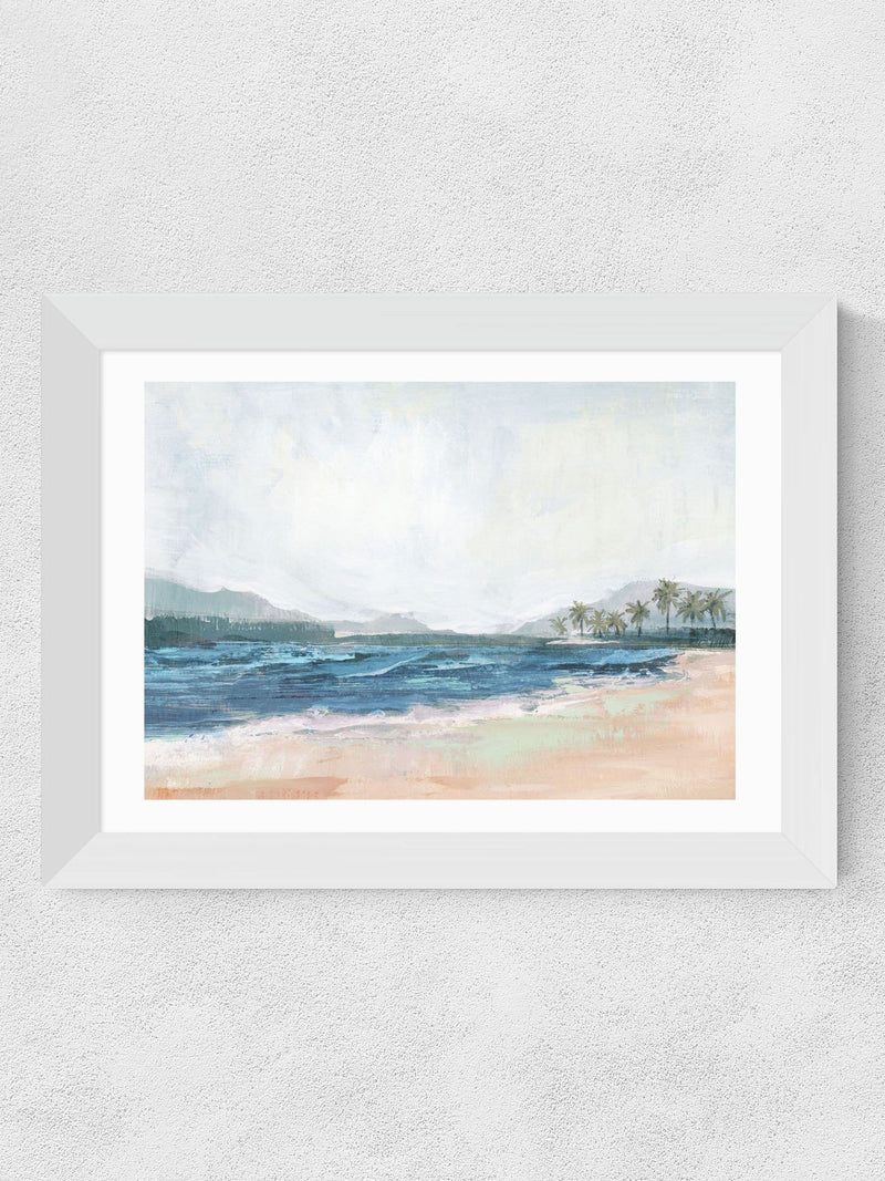 East End Prints White Mediterranean Escape II framed art print - British product