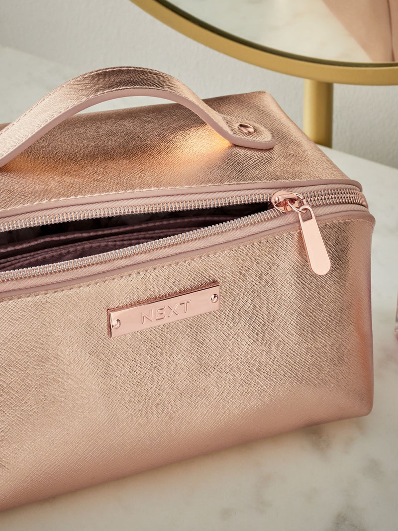 Fold Out Multi Section Makeup Bag