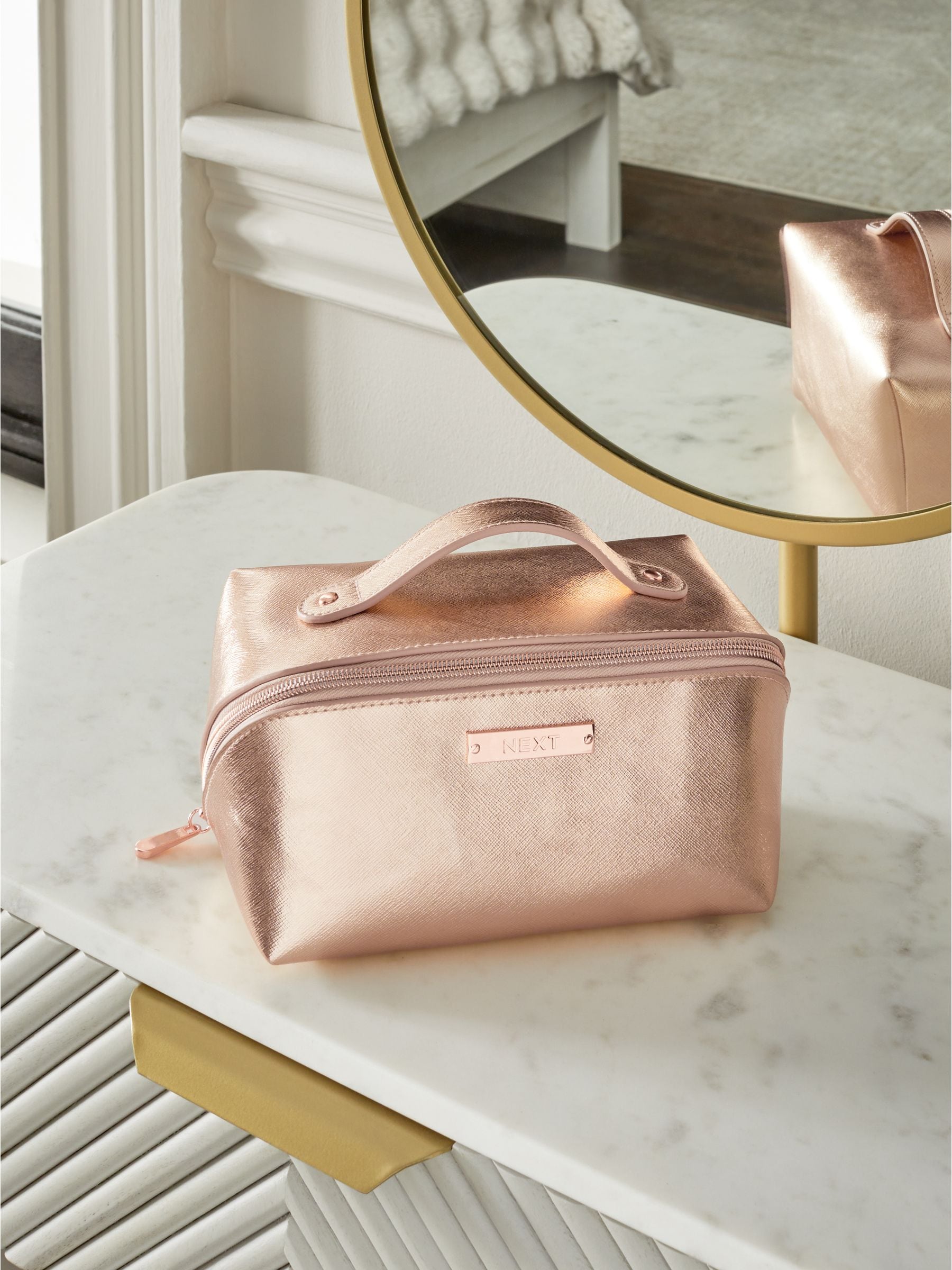 Fold Out Multi Section Makeup Bag