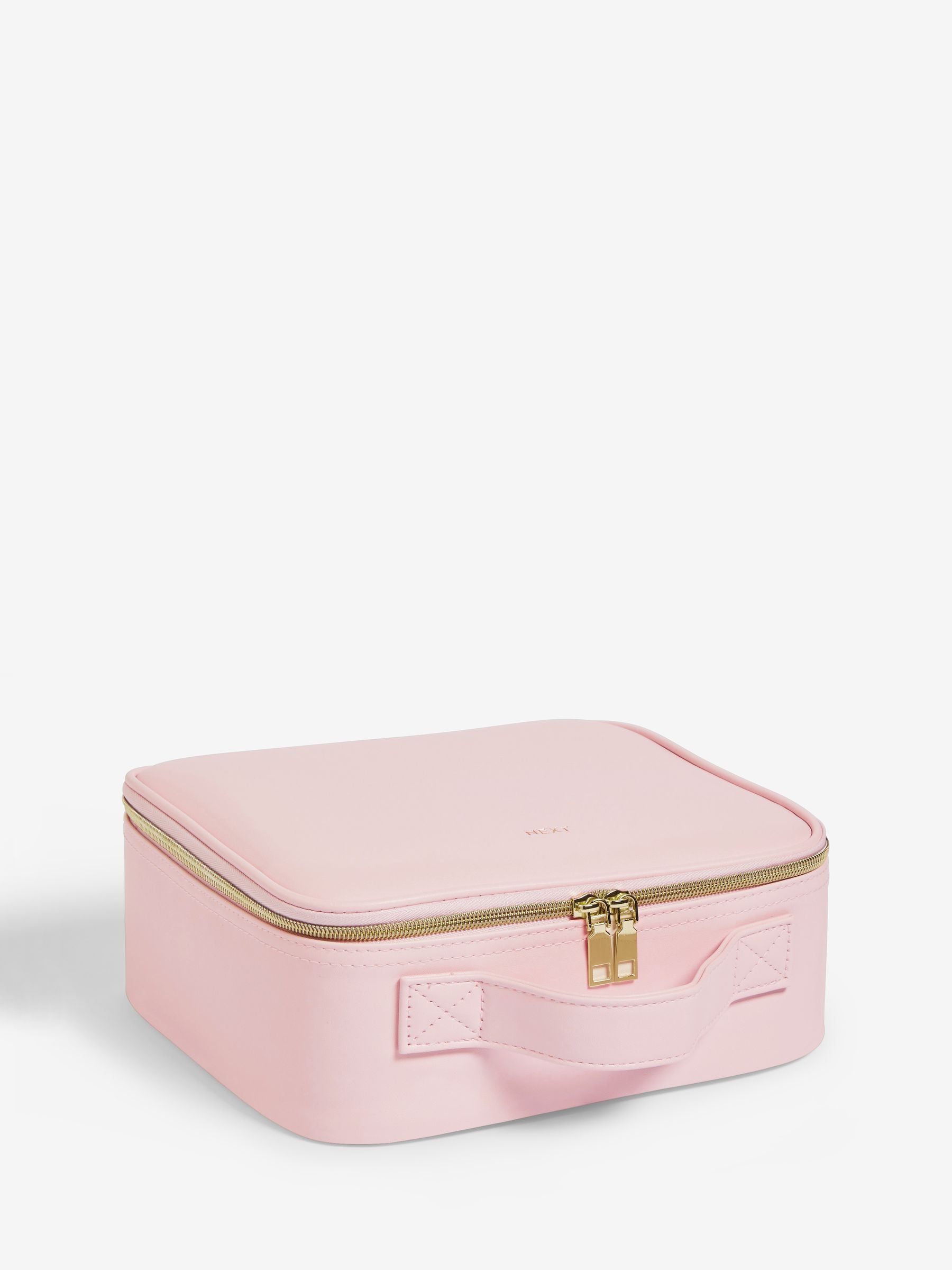 Makeup bag with removable LED mirror and adjustable dividers, UK version