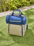 Blue/Neutral Mediterranean 4 Person Picnic Backpack