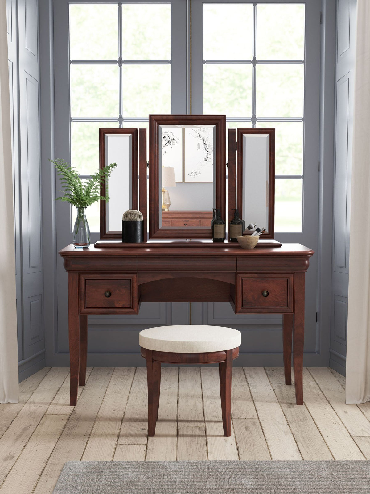 Willis & Gambier Antoinette Brown wooden gallery mirror 67cm x 97cm x 20cm (British brand)