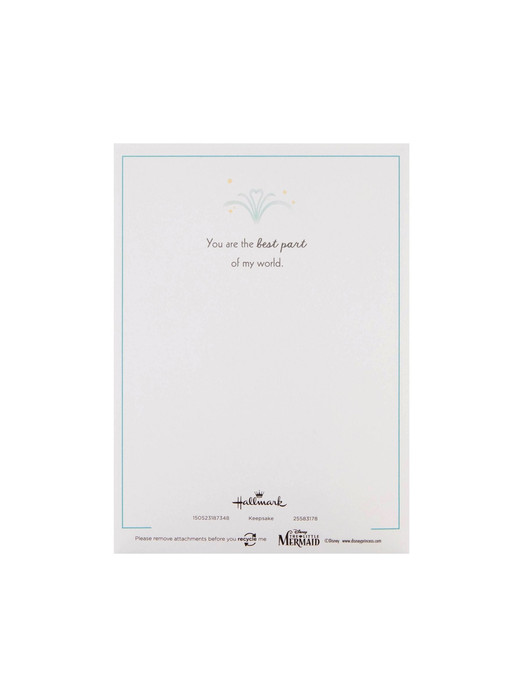 Hallmark Disney The Little Mermaid 3D pop-up musical card, UK version