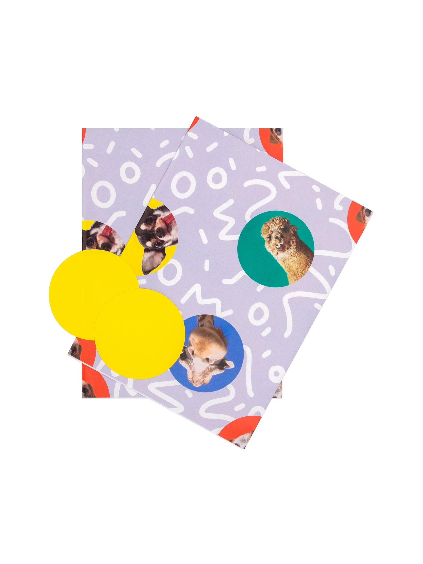 Hallmark Multi Gift Wrap 6 Sheets 6 Tags 3 Fun Designs Set