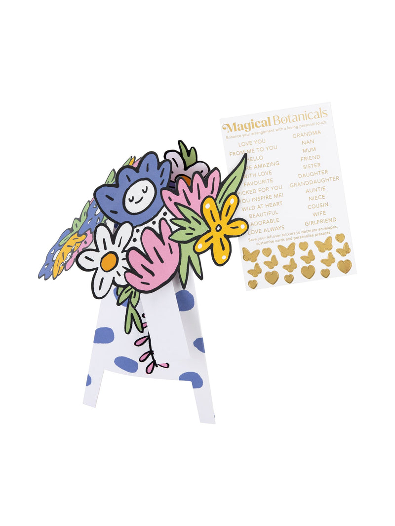 Hallmark Multi 3D Pop Up Paper Gift Flowers Spotty Vase