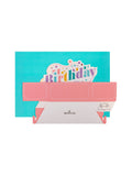 Hallmark 3D pop-up birthday card with colourful banner design, UK version