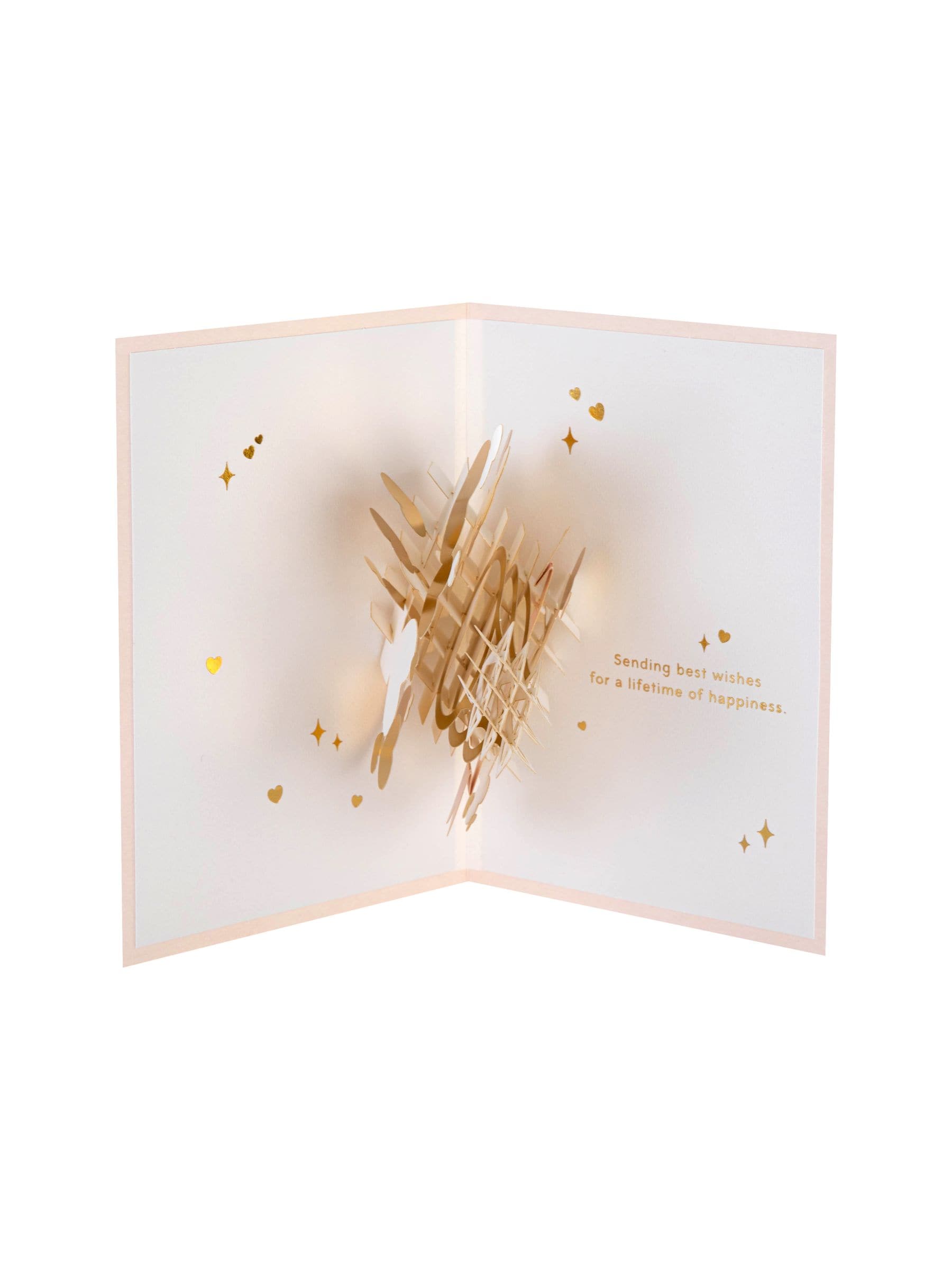 Hallmark Pink Engagement Card 3D Pop-Up Ring Celebration Design