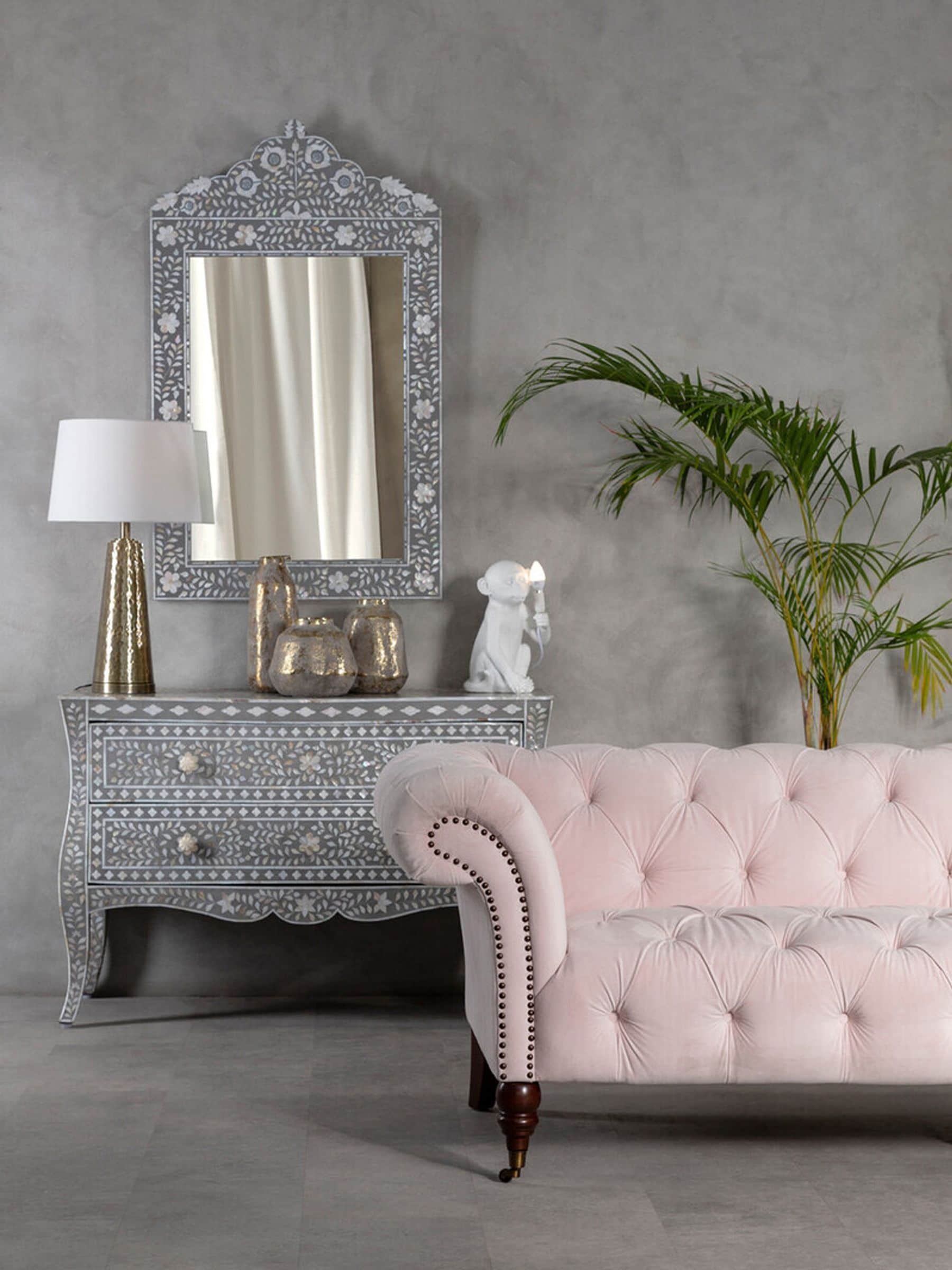 Interiors by Premier gold and grey small ceramic vase, UK version