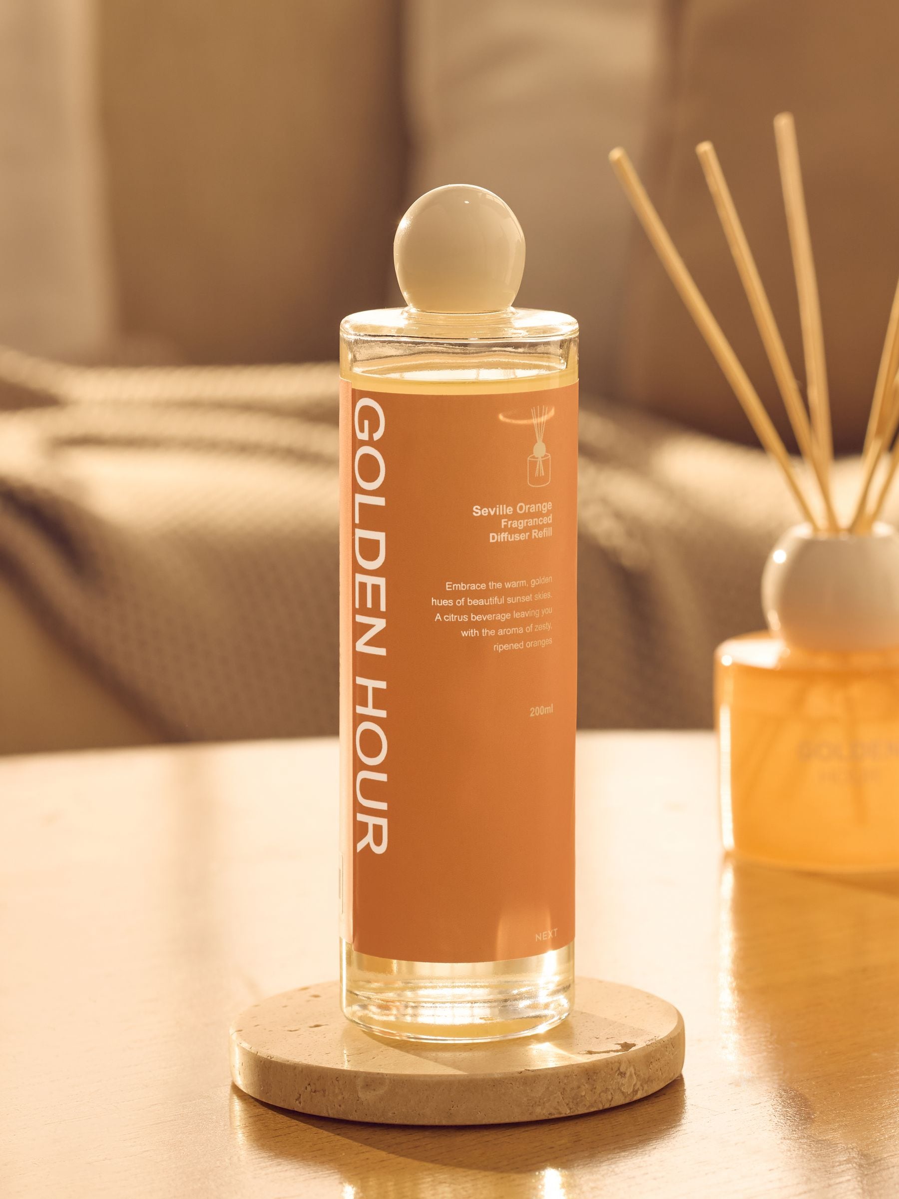 Pastels Golden Hour reed diffuser refill, imported from the UK