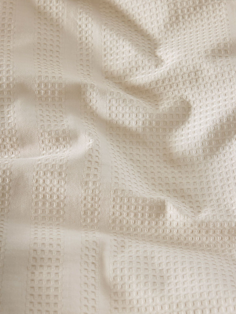 Natural champagne duvet cover and pillowcase set, imported from the UK