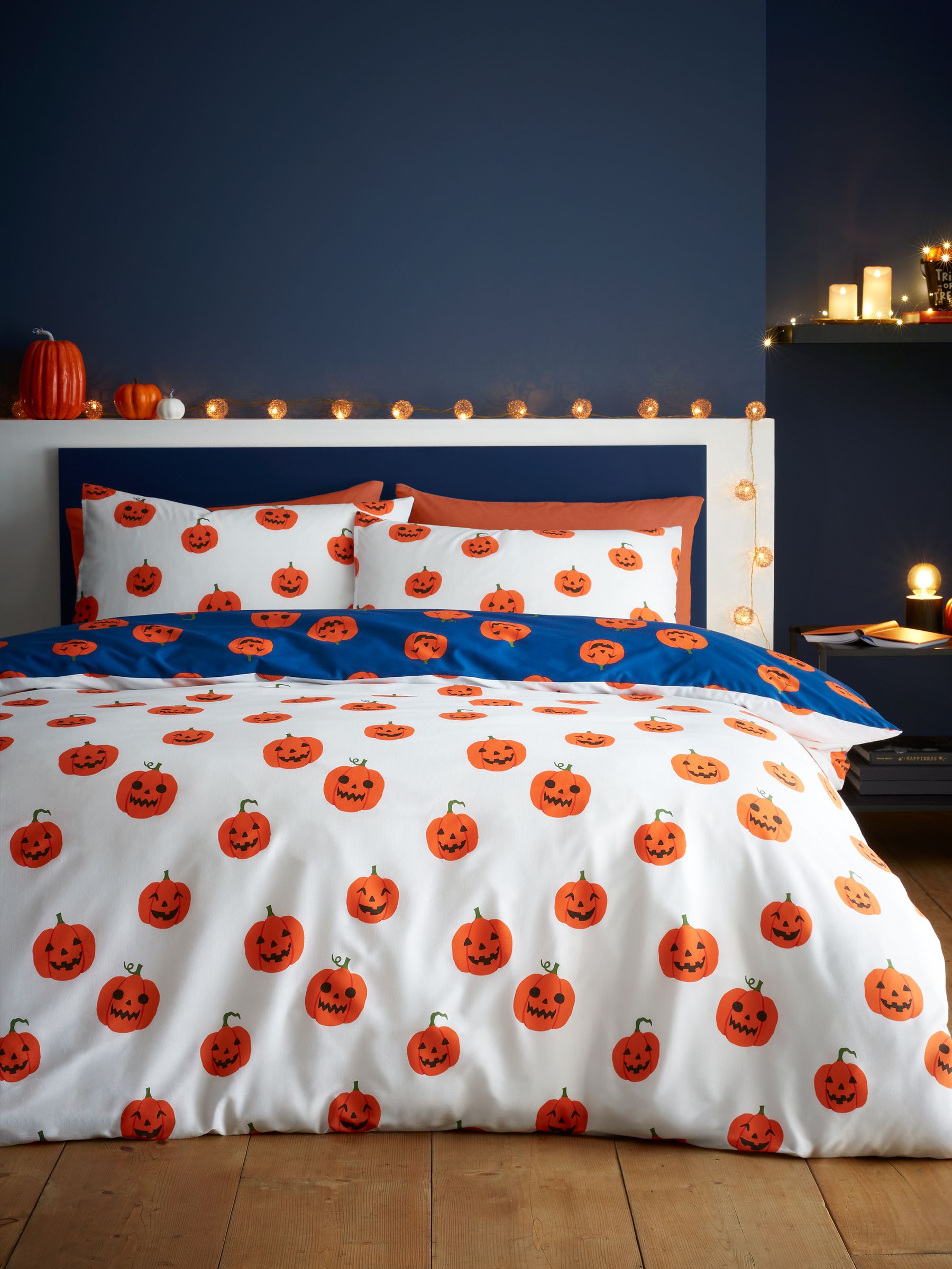Catherine Lansfield Halloween pumpkin duvet cover set - British product