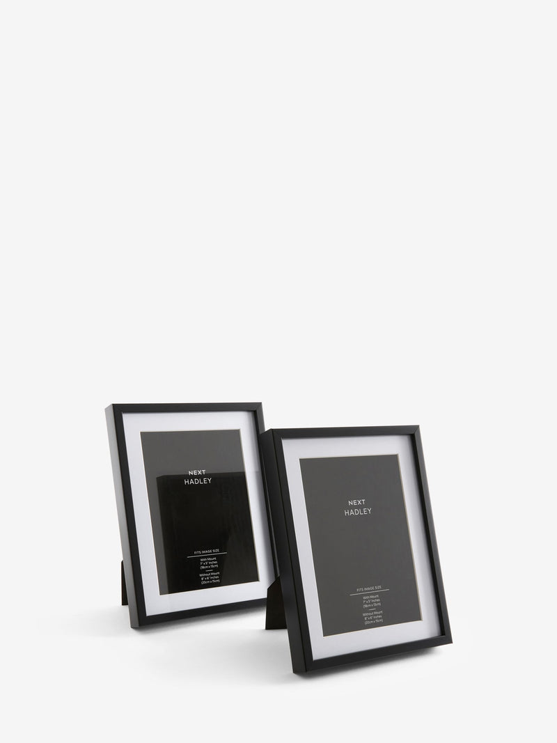 Hadley black photo frames set of two (British brand)