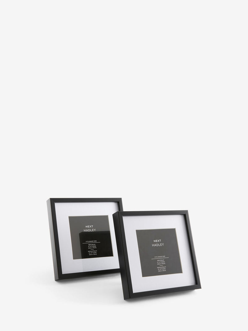 Hadley black photo frames set of two (British brand)