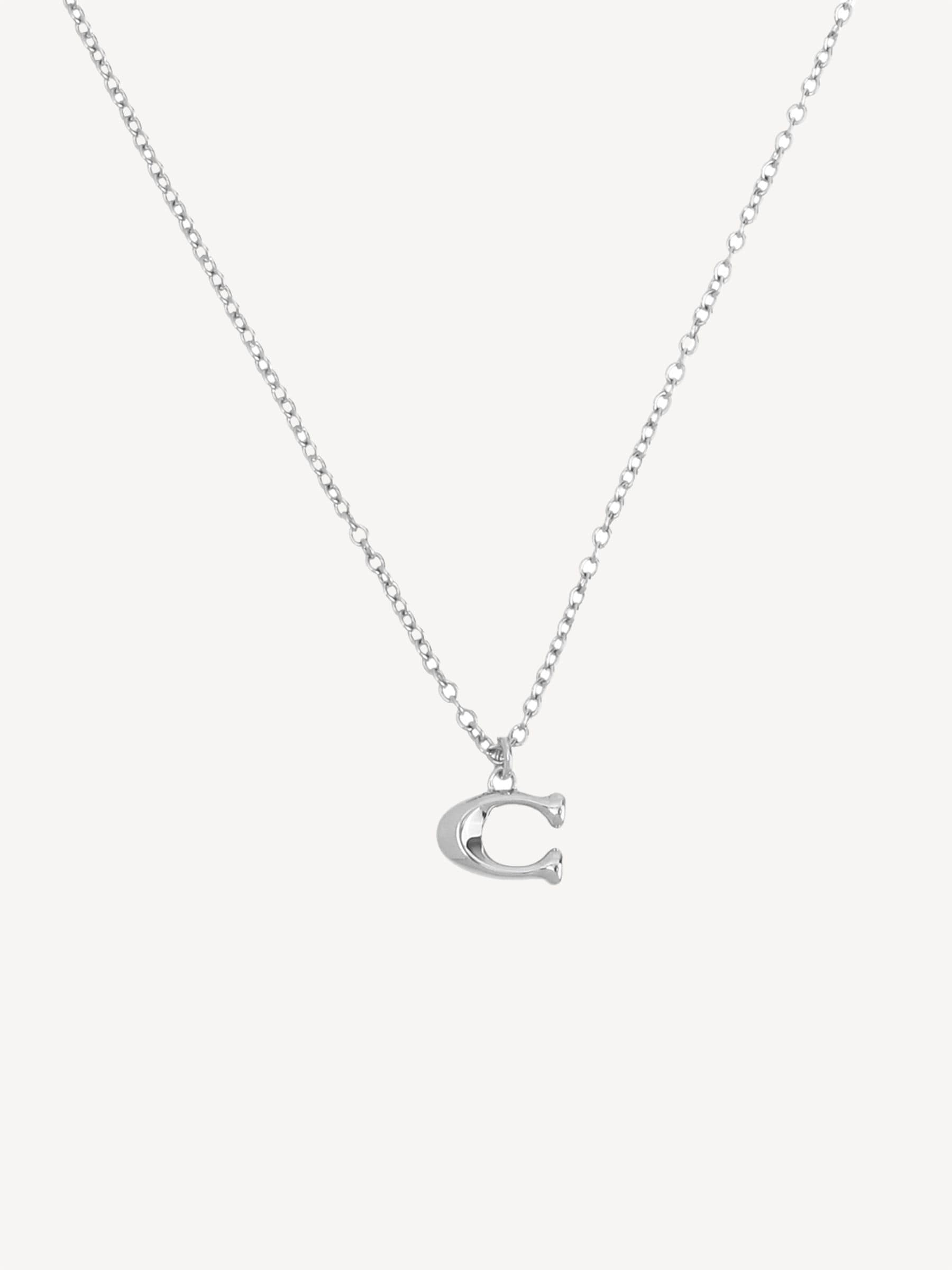 COACH Silver Signature C Starter Necklace - British product