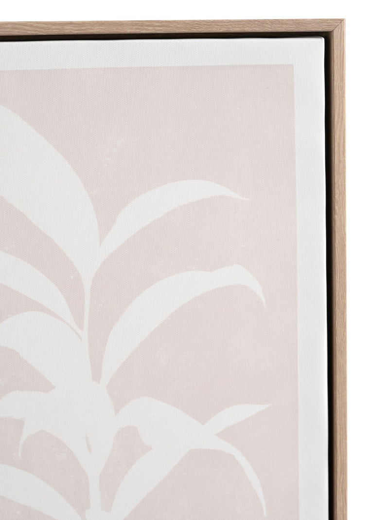 Pacific Natural leaf print framed canvas set, 50x35x4cm, imported from the UK