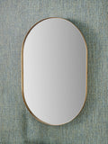 Pacific oval mirror brushed gold frame 90cm x 60cm imported from UK