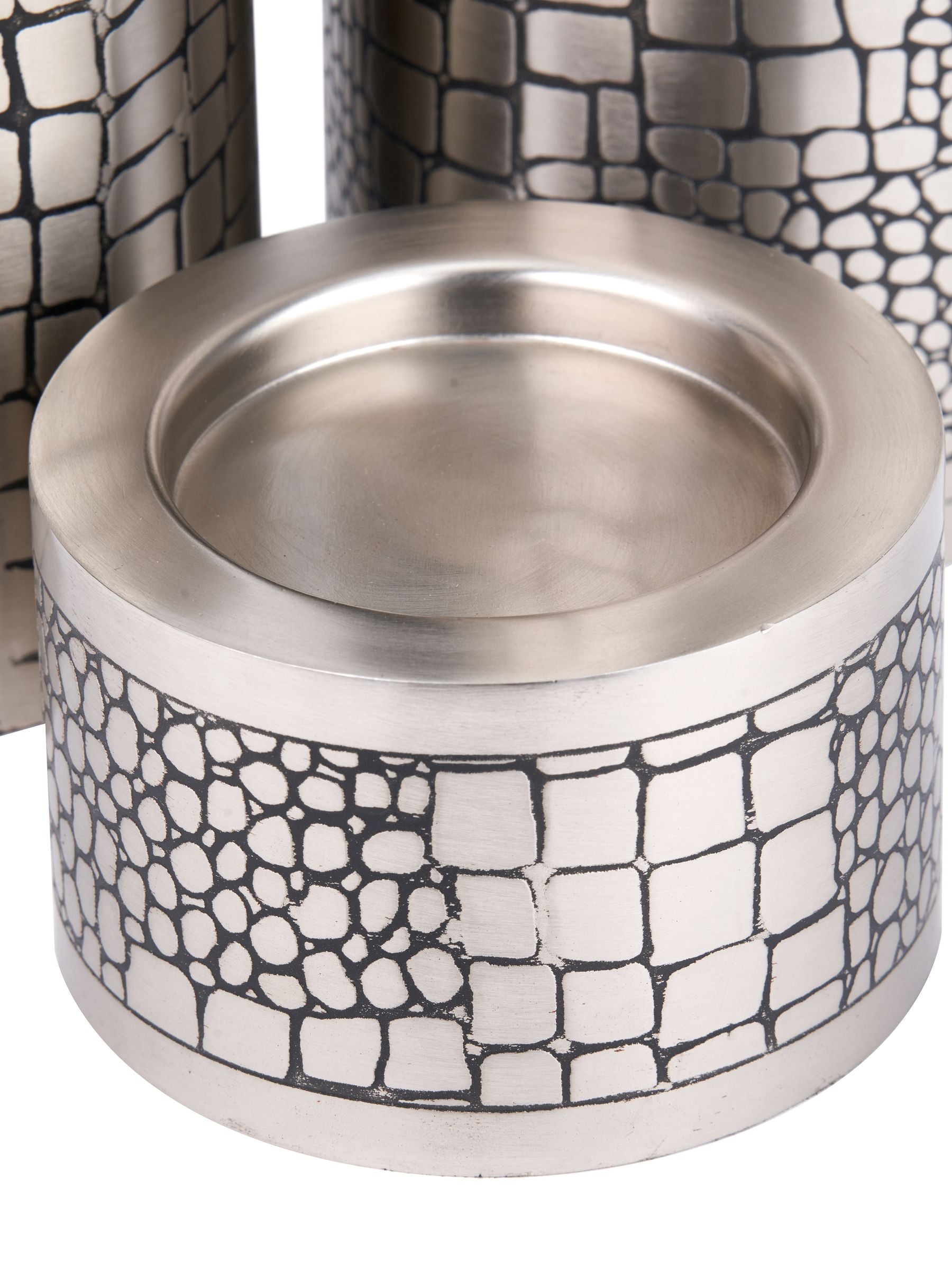Pacific metal candle holder set of 3, imported from the UK