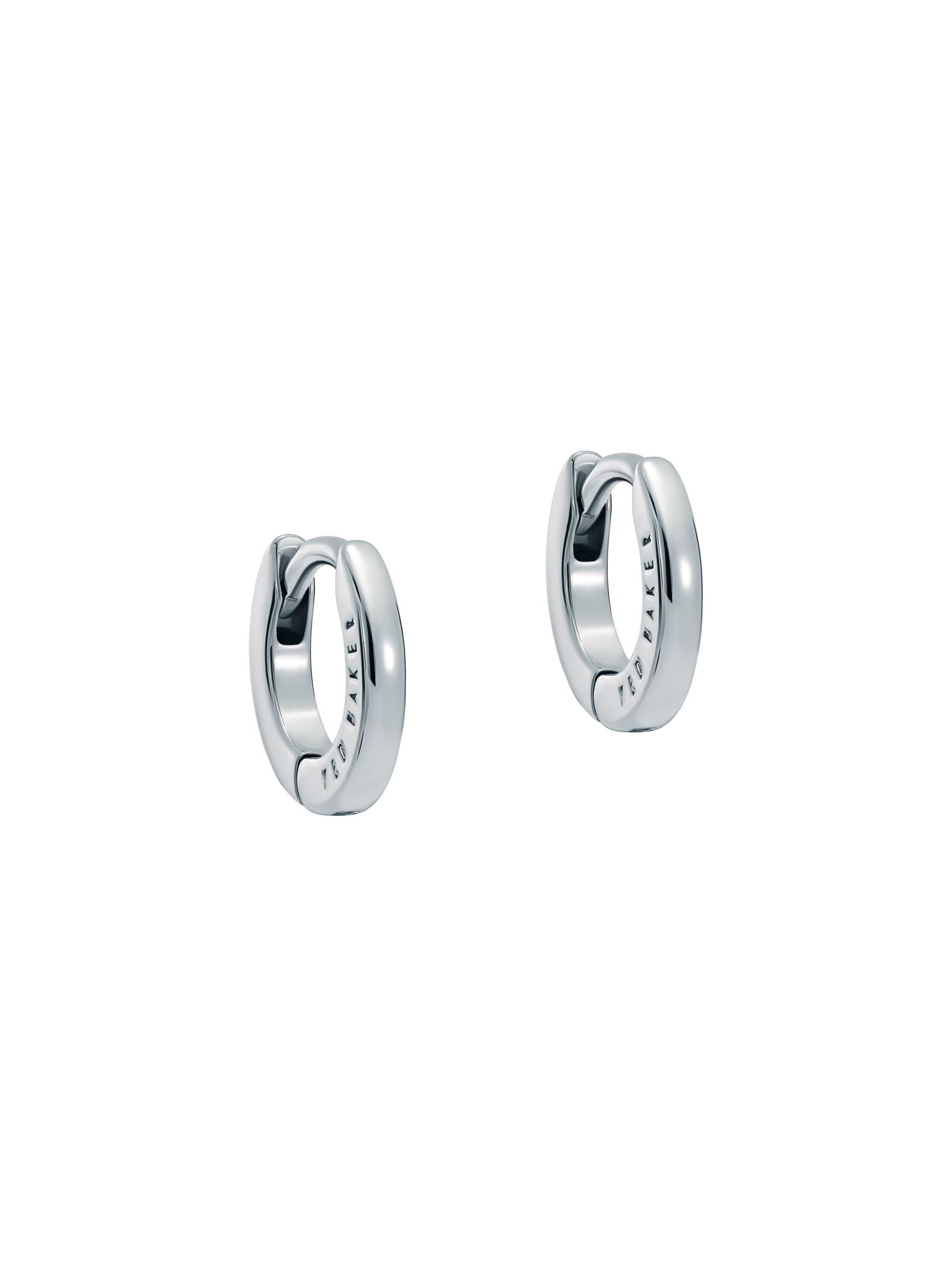 Ted Baker silver tone hoop earrings 0.9cm, imported from the UK