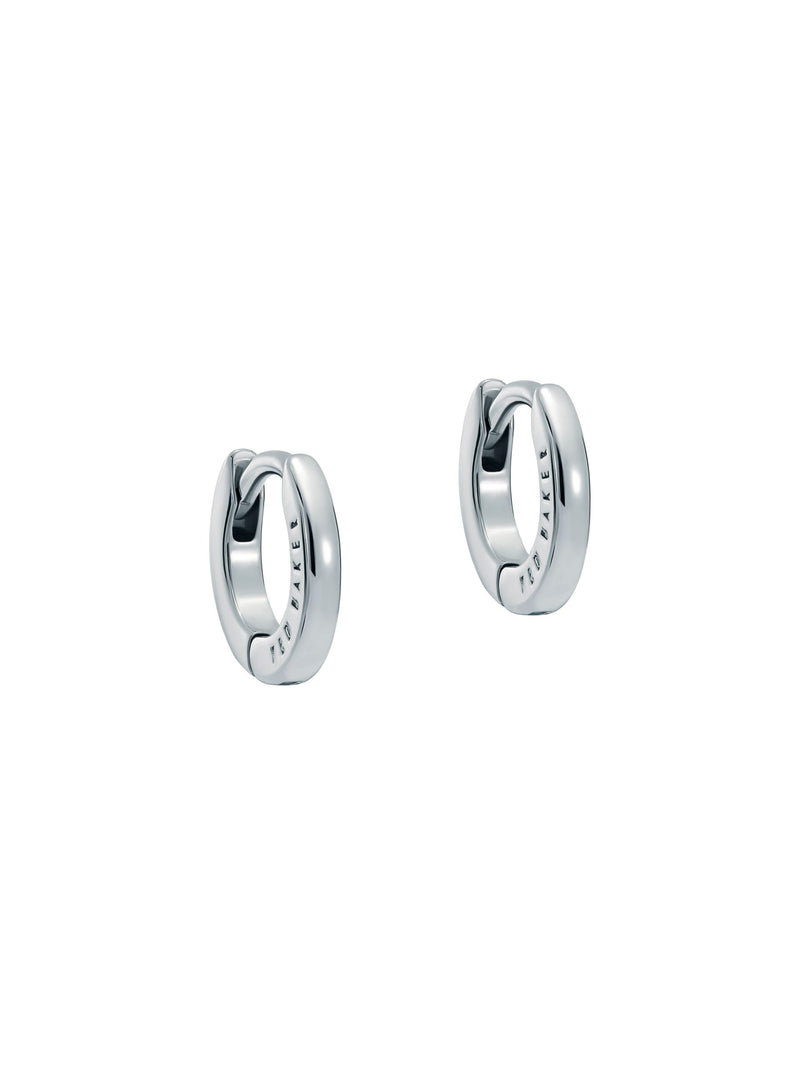 Ted Baker silver tone hoop earrings 0.9cm, imported from the UK