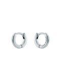 Ted Baker silver tone hoop earrings 0.9cm, imported from the UK