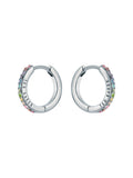 Ted Baker Crystal Hoop Earrings Rainbow Pastel 14mm (British brand)