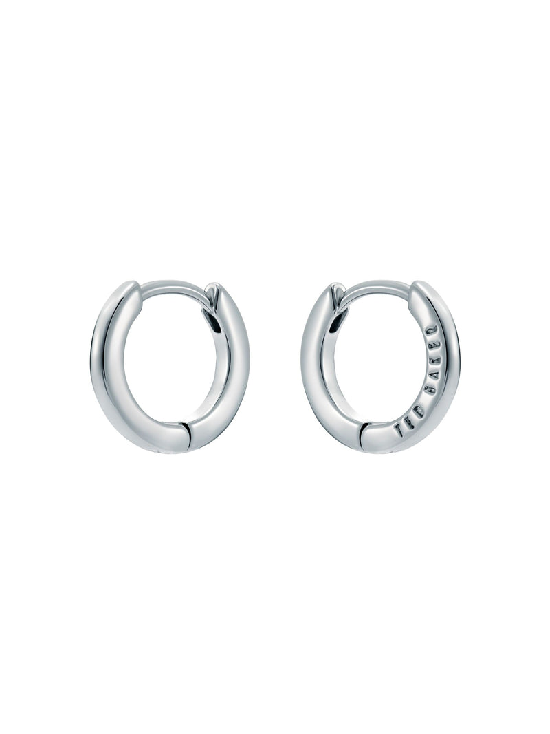 Ted Baker Hoop Earrings Silver Tone (British brand)