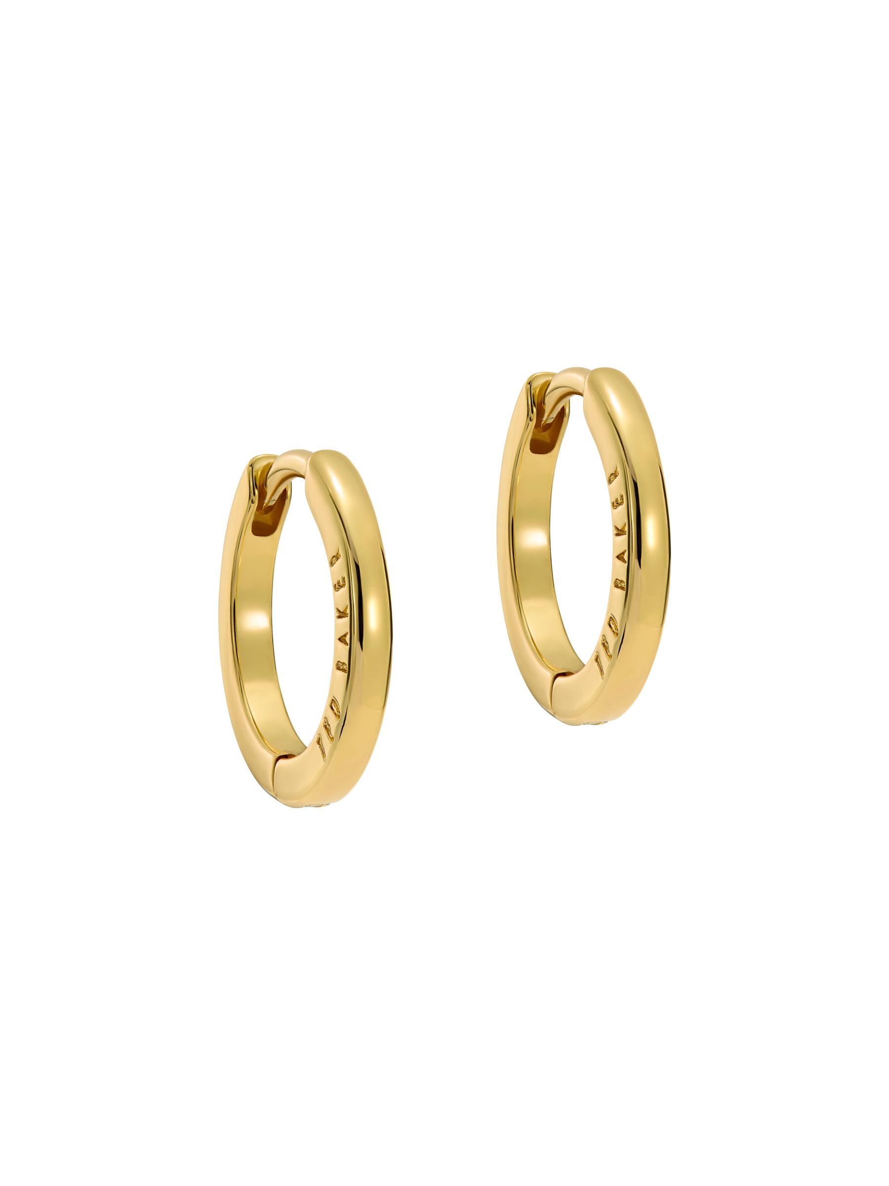Ted Baker gold hoop earrings 1.3cm wide (British brand)