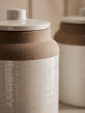 White Kya Textured Set of 3 Storage Jars