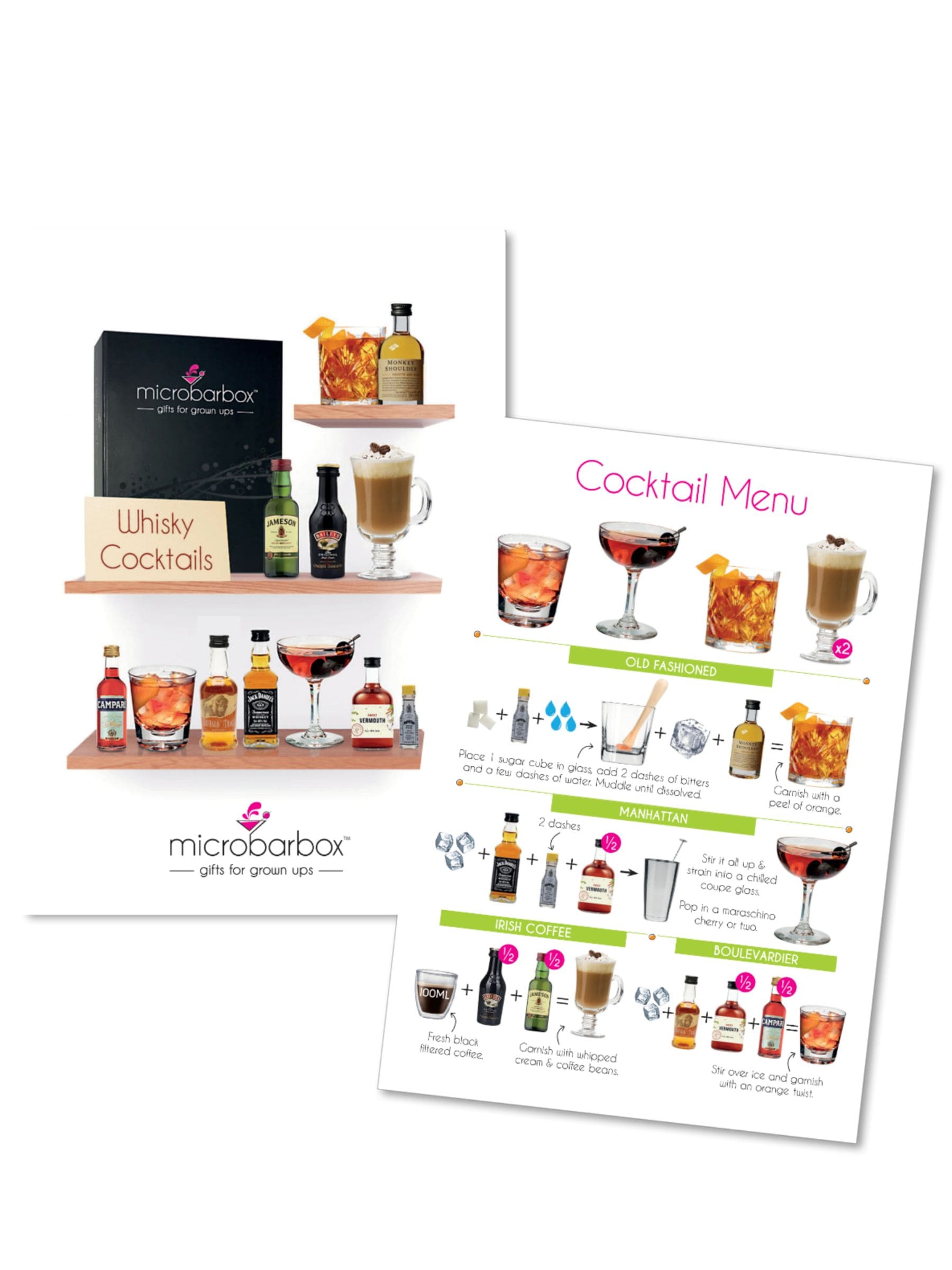 MicroBarBox Whisky Cocktail Gift Set, imported from the UK
