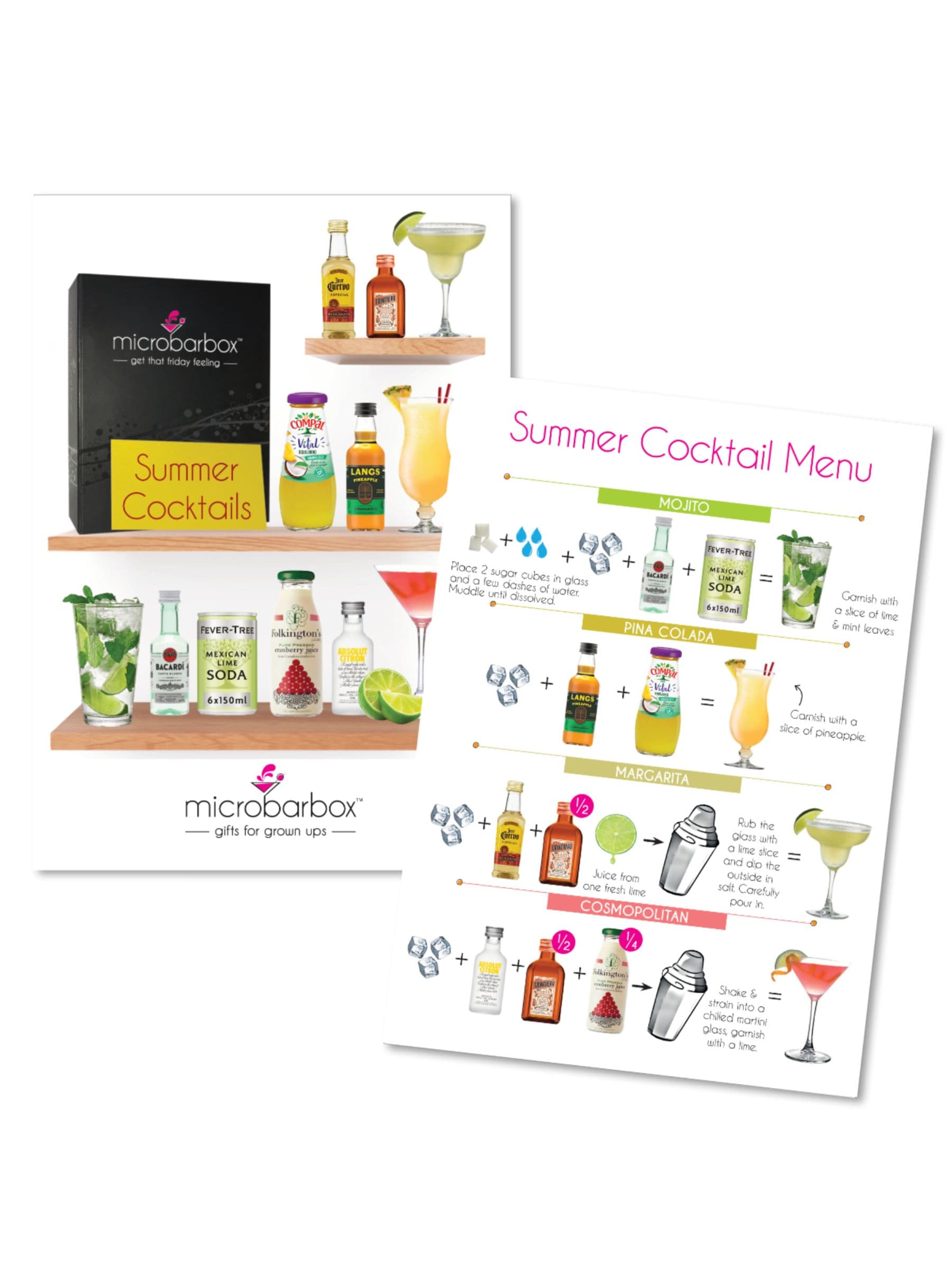 MicroBarBox Summer Cocktails Set cocktail gift box, imported from the UK