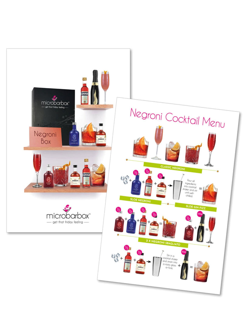 MicroBarBox Negroni cocktail set, imported from the UK