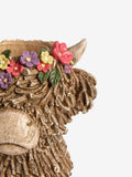 Hamish the Highland Cow floral vase 20cm, imported from the UK